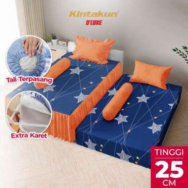 Kintakun DLUXE Sprei Duo 2in1 Tinggi 25cm 120x200 Aesthetic Minimalis Multivarian Viona