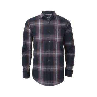 Redcliff Kemeja Pria Kotak - Kotak Panjang Hitam 6BK304802 XXL