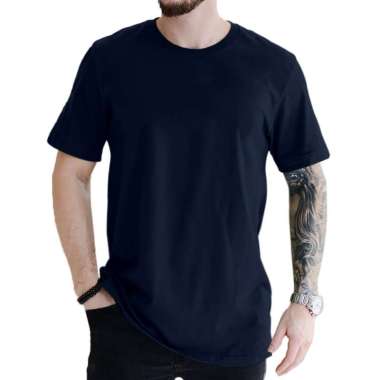 Jerrico Kaos Polos Lengan Pendek - Pakaian Distro Cowok - Baju Atasan cowok XXL Nevy