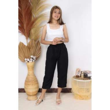 KULOT STELLA PANT / CELANA KULOT WANITA - BN OOTD KEKINIAN - Hitam Hitam