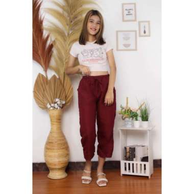KULOT STELLA PANT / CELANA KULOT WANITA - BN OOTD KEKINIAN - Hitam MAROON