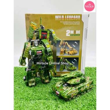 New Mainan Robot Pesawat Tempur Deformation Series Plane Robot Tank Transformer Rbt Leopard Hju