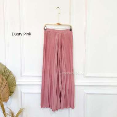 Rok Plisket Wanita / Rok RempeL 100 CM / Rok Lipet / Rok Plisket Panjang Dusty PInk