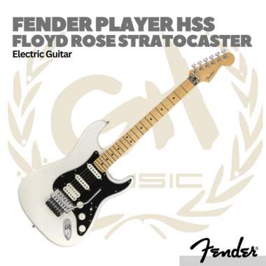 Fender Player HSS Floyd Rose Stratocaster Electric Guitar - Gitar Elektrik POLAR WHITE