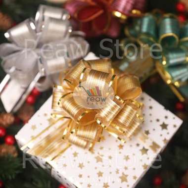 Pita Tarik / Pita Serut Ribbon Kain Jaring Kado Natal Dekorasi Hampers Parcel Christmas TX-04 Hijau