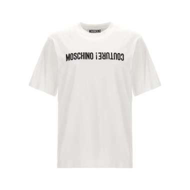 [12.12 Dealcember] Moschino Couture! Upside Down Logo T-Shirt White XL White