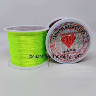 Tali Benang Karet Elastis 60 Meter Uk 0,4mm Super Kuat Bahan Craft Gelang Kalung Manik Manik DIY ter