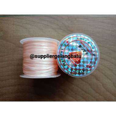 Tali Benang Karet Elastis 60 Meter Uk 0,4mm Super Kuat Bahan Craft Gelang Kalung Manik Manik DIY ter
