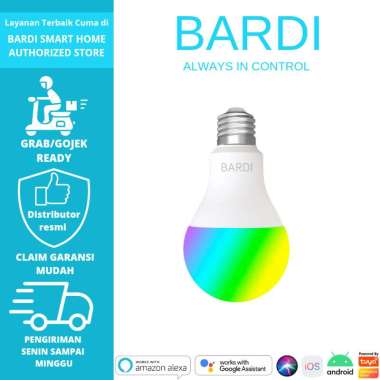 BARDI Smart Light Bulb 12W RGBWW Lampu Pintar LoT WiFi Automation