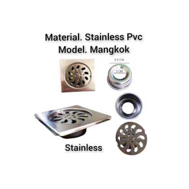 Saringan Got Mangkok Stainless Floor Drain Afur Pembuangan Air Lantai Kamar Mandi Stainless