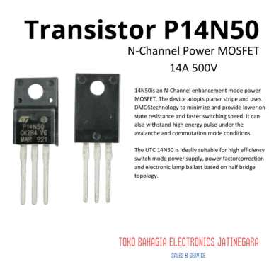 Transistor STP14N50 P14N50 14N50 N-Channel Power MOSFET 14A 500V