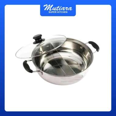Panci Shabu Suki Pan 26 cm + Tutup Kaca - Maxim