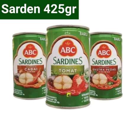 Sarden ABC 425gr Terlaris Ikan Kaleng lezat Cabai 425gr