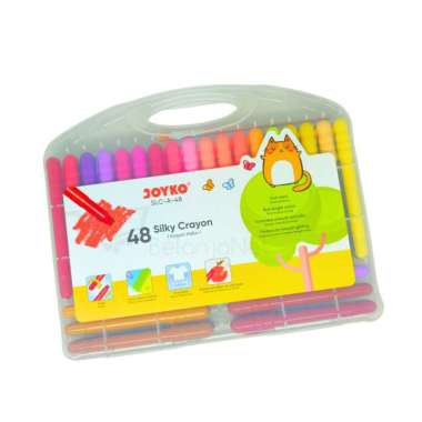Silky Crayon | Crayon Gel | Krayon Halus Joyko SLC-A-48 Warna Color