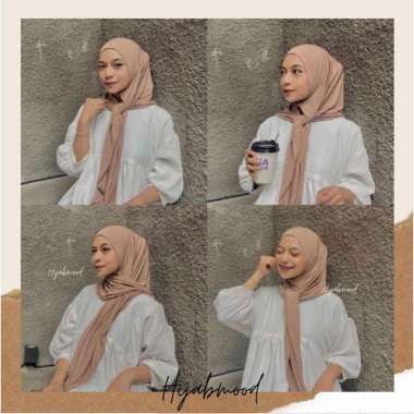 Hijabmood - Jilbab Segitiga Instan Polos Jersy Dewasa Kerudung Instan Wanita Hitam