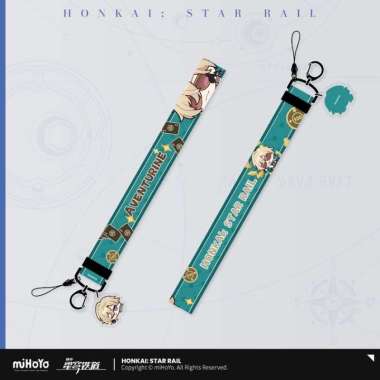 Aventurine Pom-Pom Exhibition Series Phone Strap Lanyard 19cm - Honkai Star Rail