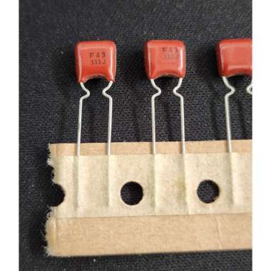 Capacitor Mylar 333J 33nF 0.033uF 50V ECQB1H333JF3 Panasonic - Harga per 5 pcs