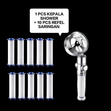 WM 93 - NEW HAND SHOWER TURBO / FAN SHOWER BALING / KEPALA KRAN AIR MANDI BERTEKANAN HEMAT AIR PUTAR