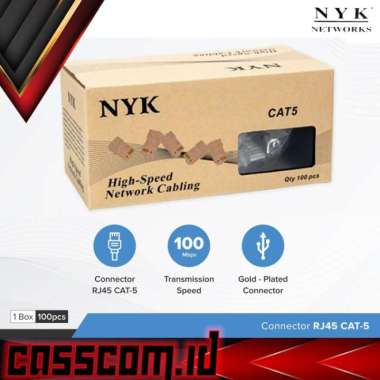 NYK Connector Rj45 Cat5 isi 100pcs Konektor RJ 45 Original