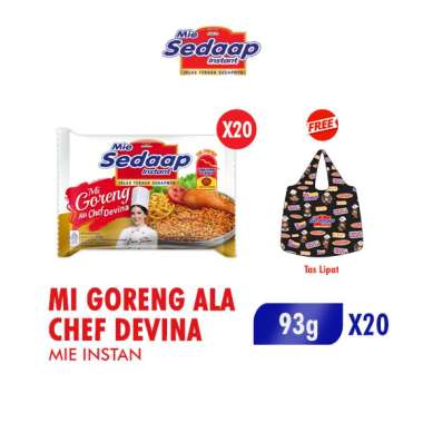 SMG/JOG/SOLO - Sedaap Mie Goreng Ala Chef [20 Pcs x 93 g] Free Tas Lipat