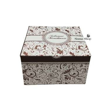 Dus Kue / Dus Batik Coklat 16 x 12 cm / Box Kue