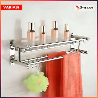Rak Kamar Mandi Stainless Steel Multifungsi Rak Tempat Sabun Kamar Mandi Rak Dinding Kamar Mandi Tem