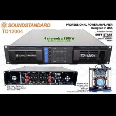 POWER AMPLIFIER SOUNDSTANDARD TD12004 TD 12004 4CH