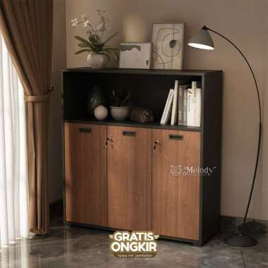 Melody Furniture Buffet Sideboard Neo Alpha Storage 3D Brown - Black