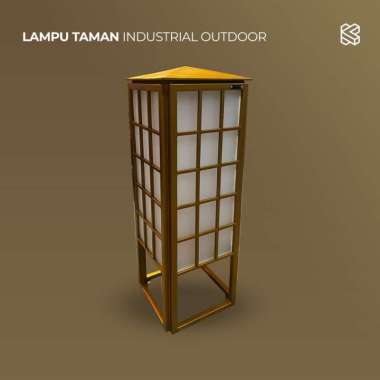 Lampu Taman Industrial Outdoor Besi Acrylic