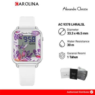 Jam Tangan Wanita Alexandre Christie Digi AC 9378 LHRALSL White Flower