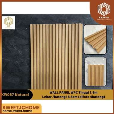 Wall Panel WPC Wood (PAKET 10PCS) Premium 2.9 meter x 15.5cm dekorasi dinding | Panel Kayu 3D READY 