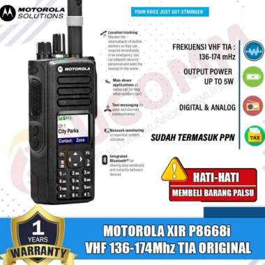 MOTOROLA Xir P8668i XiR P8668i Vhf Tia Digital Analog HT Motorola Original