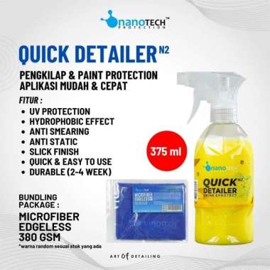 QUICK DETAILER - nanoTECH PROTECTION - PENGKILAP MOBIL MOTOR SPRAY WAX +MICROFIBER 380