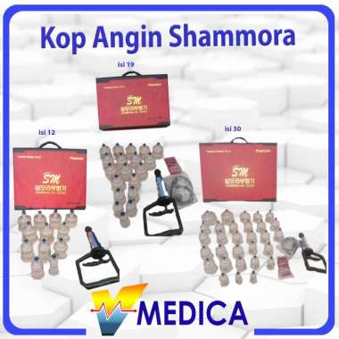 Alat Bekam Sammora Premium Box Merah / Kop Angin Alat Bekam ISI 19,BUBBLE
