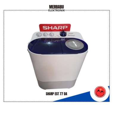 mesin cuci 2 tabung Dolphine SHARP EST 77 DA/ kapasitas 7kg