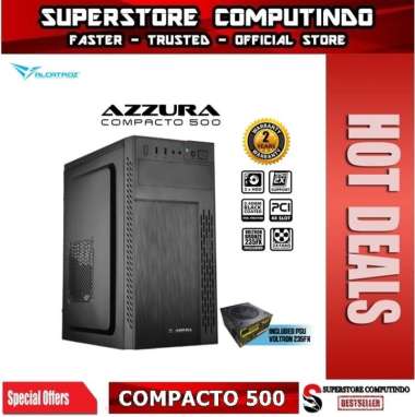 Casing Alcatroz Azzura Compacto 500 M-Atx with PSU Voltron Bronze 235 Tanpa PSU