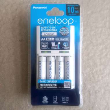 Baterai Eneloop Basic Charger AA isi 4pc - Eneloop Battery Basic Charger A2 4pc