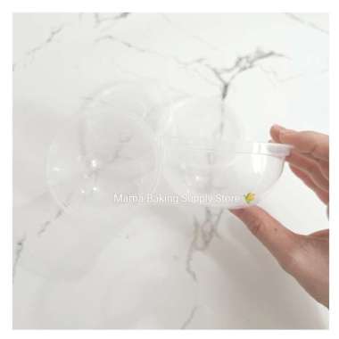 Thin Wall Bowl Tempat Mangkok Bulat Plastik Bening + Tutup 200 ml gr isi 25