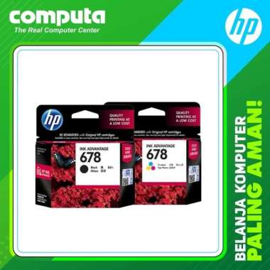 Tinta HP 678 Ink Cartridge Black & Tri Colour Original Warna