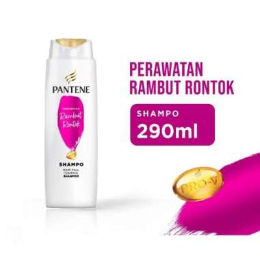 Pantene shampoo 290 ml (anti ketombe / rambut rontok / hitam glow / rambut rusak / halus & lembut) r
