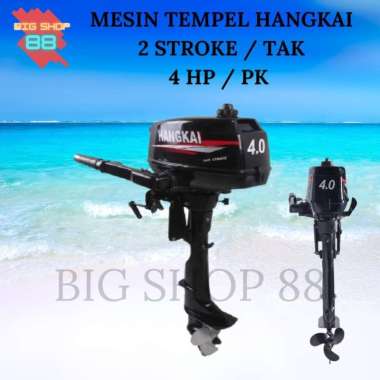 Mesin Tempel Perahu Outboard Hangkai 4PK 4HP 2 TAK STROKE Kompatibel Yamaha Parsun