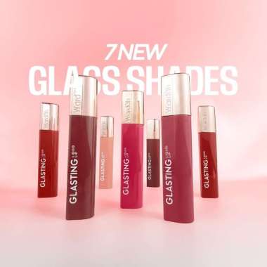 GLAM - Wardah Glasting Liquid Lip - Lipstick Matte Glossy Transfer Proof 06 Ruby Sparks