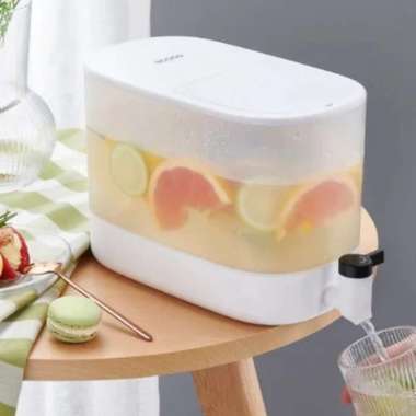 ECOCO Cold Kettle - Box Minuman Dingin Estetik Modern Dengan Keran Buka Tutup White