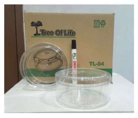 Toples Plastik Kue Kering 500 GR Bagus Bulat Hampers Gojek Grab