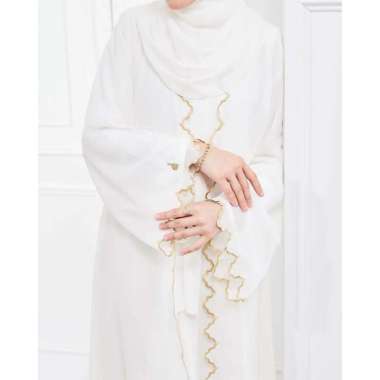 GYORA ABAYA SYARI GAMIS HAJI UMROH HITAM PUTIH TURKEY DRESS ABAYA BASIC ARABIAN BORDIR BUSUI FRIENDL