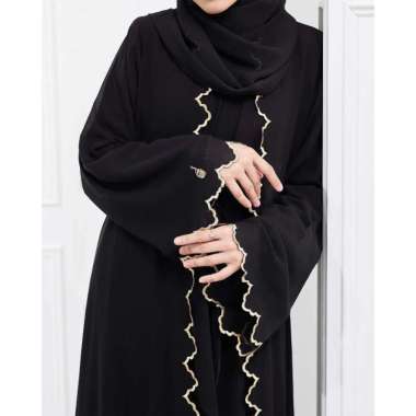 GYORA ABAYA SYARI GAMIS HAJI UMROH HITAM PUTIH TURKEY DRESS ABAYA BASIC ARABIAN BORDIR BUSUI FRIENDL