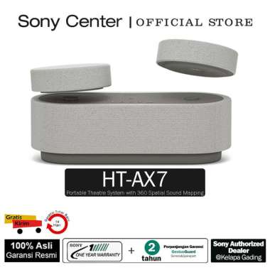 SONY Center Jakarta - Sony HT-AX7 Sistem Teater Portabel dengan 360 Spatial Sound Mapping HTAX7 / Ho