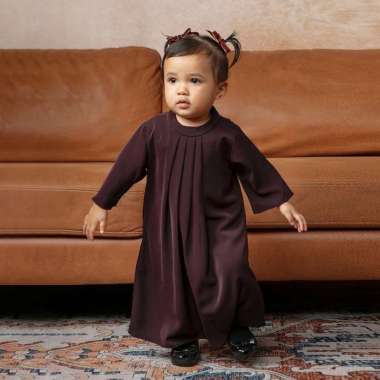 Lozy Hijab - Azura Dress Kids (Dress Anak Perempuan Bahan Katun Poliester) Violet 3-4 Thn