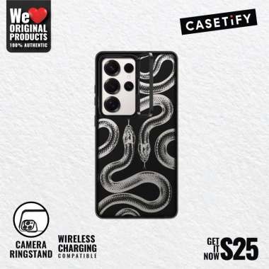 Case For Samsung S25 Ultra Casetify IMP Ring Kingsnake Trans Black
