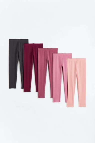H&M Kids Malaga Leggings 5Pack Pink Pakaian Anak (0750528048) 98